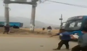 Paro de transportistas: manifestantes apedrearon buses en Carabayllo, según el Mininter