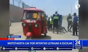 Pisco: conductor de mototaxi cae por intentar ultrajar a escolar