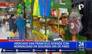 VMT: mercado San Francisco atiende con normalidad en segundo día de paro