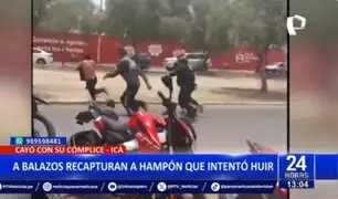 Ica: Recapturan a ladrón que escapó de policía tras intentar robar motocicletas