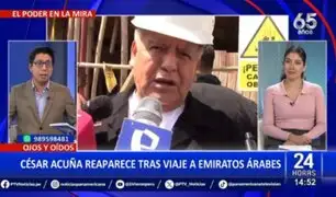 César Acuña reaparece tras viaje a Emiratos Árabes