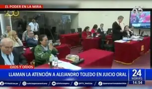 Llaman la atención a Alejandro Toledo durante juicio oral: "Mantenga la compostura"