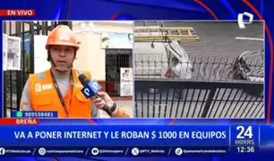 Breña: Trabajador acude por instalación de internet y le roban mil dólares en equipos