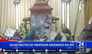 Chincha: velan restos de profesor asesinado en colegio