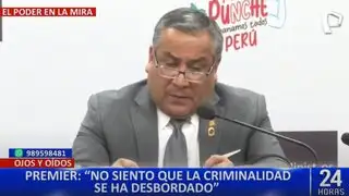 Gustavo Adrianzén: "No siento que la criminalidad se haya desbordado"