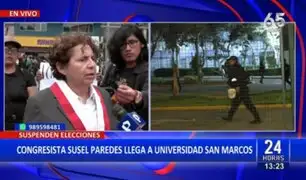 Susel Paredes tras toma de San Marcos: "Esas elecciones tienen que anularse"