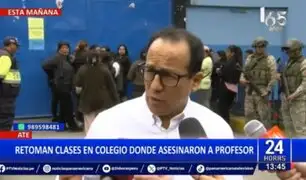 Ate: Retoman clases presenciales en colegio donde asesinaron a profesor