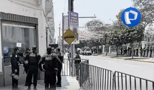 Por paro nacional: fuerte resguardo policial en calles del Centro de Lima