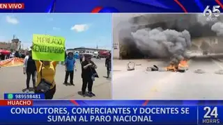 Paro en Huacho: transportistas y comerciantes protestan exigiendo renuncia de Dina Boluarte