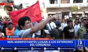 Paro Nacional: Se registran grescas en exteriores del Congreso