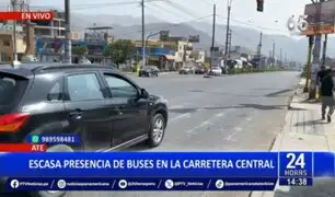 Ate: Escasa presencia de buses en Carretera Central durante paro nacional