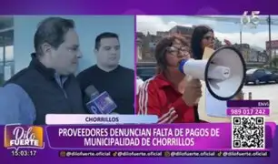 Proveedores denuncian incumplimiento de pagos por parte de la Municipalidad de Chorrillos