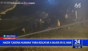 Chorrillos: Hacen "cadena humana" para rescatar a mujer en el mar