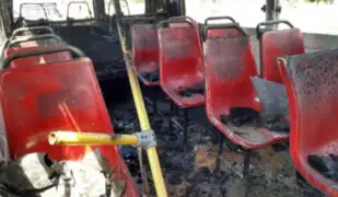 VMT: extorsionadores incendian bus de la empresa “Los Milagros del Señor de Pachacámac”