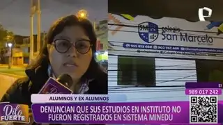 Estudiantes denuncian que instituto no registró sus estudios ante el Minedu