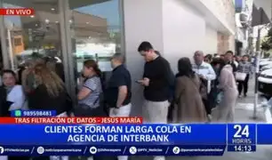 Tras ciberataque a Interbank: Clientes forman largas colas en agencia de la entidad bancaria