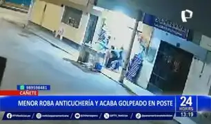 Cañete: menor roba en anticuchería y acaba golpeado