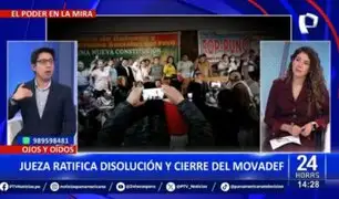 Poder Judicial ratifica disolución y cierre del Movadef