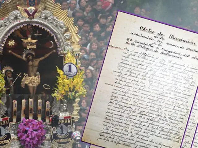 Señor de los Milagros: declaran Patrimonio Cultural Libros de Actas de Octava cuadrilla de cargadores