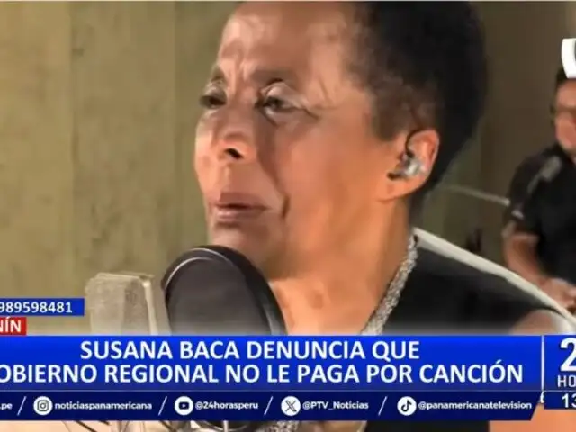 Susana Baca denuncia que Gobierno Regional de Junín no le paga por canción