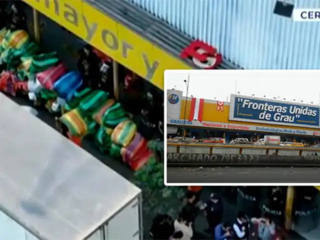 Incautan 80 toneladas de mercadería: operativo en galería Fronteras Unidas del Cercado de Lima