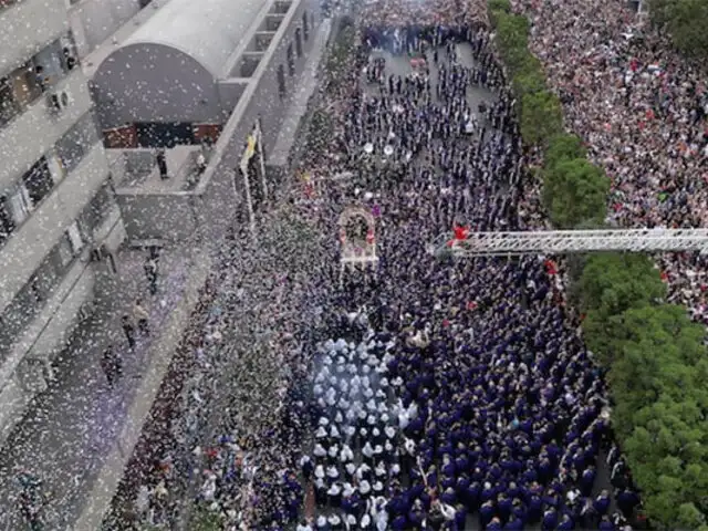 Señor de los Milagros: miles de fieles acompañan sagrada imagen en su primera procesión del año