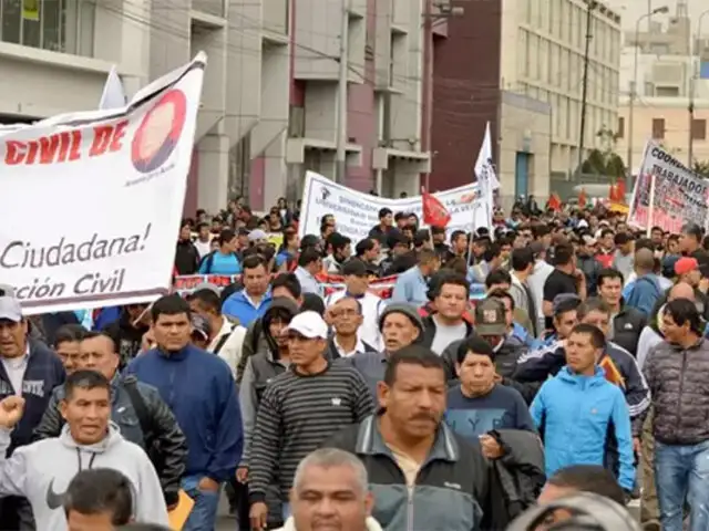 Trabajadores de construcción civil marchan este 24 de octubre exigiendo medidas contra las extorsiones