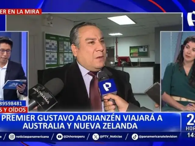 Gustavo Adrianzén: Gobierno autoriza viaje del premier a Australia y Nueva Zelanda