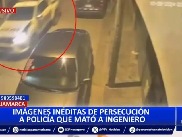 ¡Exclusivo! imágenes inéditas de persecución a policía que mató a ingeniero en Cajamarca