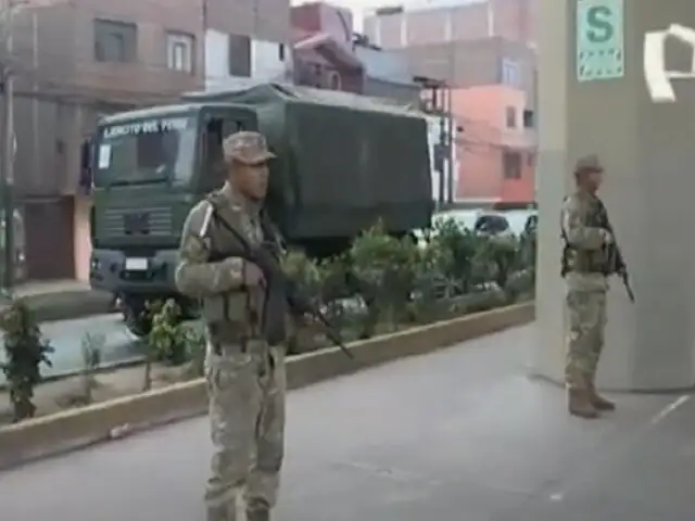 SJL: militares resguardan estación Caja de Agua en medio del paro de transportistas