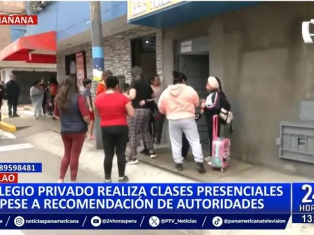 Callao: Colegio realiza clases presenciales pese a recomendación de autoridades