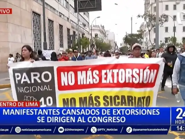 Paro nacional: manifestantes llegan al Congreso para exigir mayor seguridad