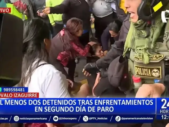 Óvalo Izaguirre: dos detenidos por enfrentamientos con la policía en segundo día de paro