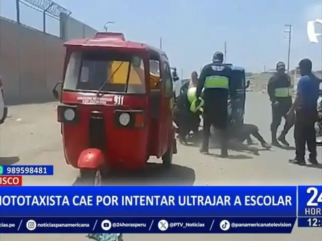 Pisco: conductor de mototaxi cae por intentar ultrajar a escolar