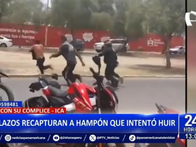 Ica: Recapturan a ladrón que escapó de policía tras intentar robar motocicletas