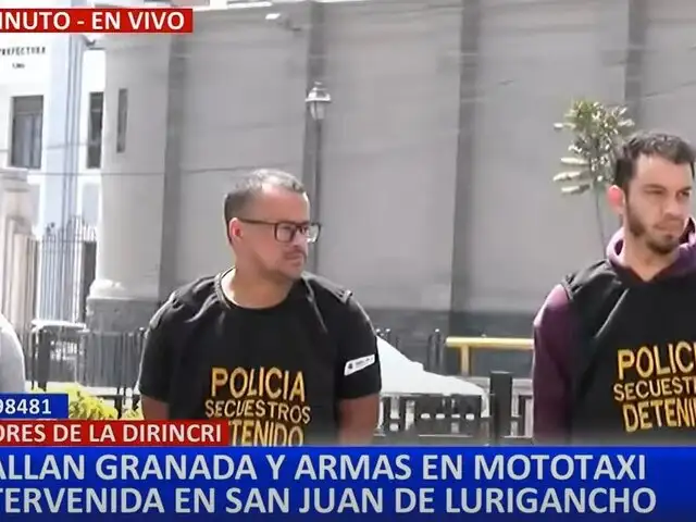 Policía encuentra granada y armas en mototaxi durante operativo en SJL