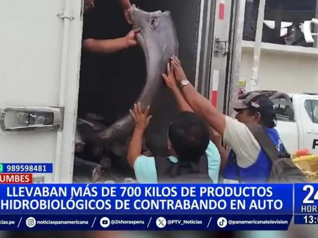 Capturan a dos hombres con más de 700 kilos de productos hidrobiológicos en Tumbes