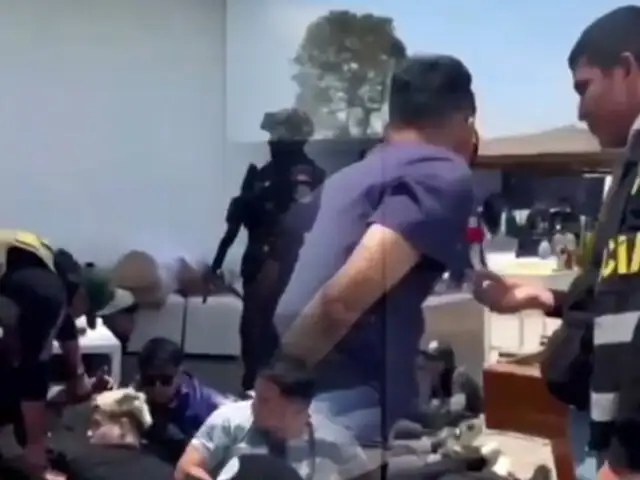 ¡Exclusivo! Intervienen búnker con armas y droga: 84 personas detenidas entre peruanos y venezolanos