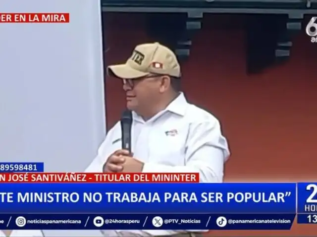 Juan José Santiváñez sobre su baja aprobación: "Este ministro no trabaja para ser popular"