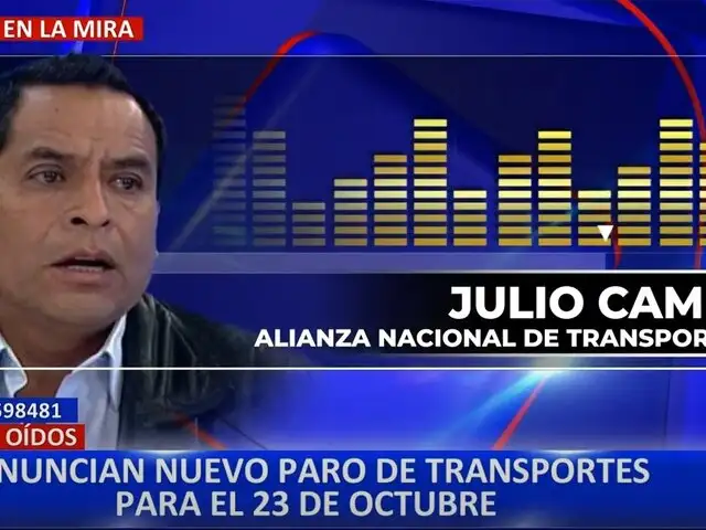 Paro en Lima: transportistas marcharán nuevamente este 23 de octubre