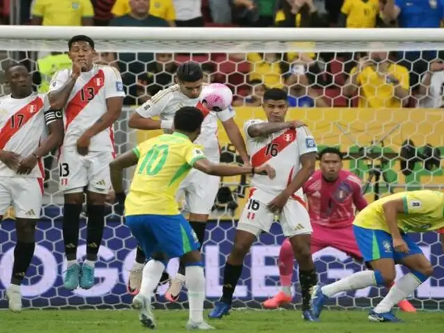 Perú sufre dura derrota 4-0 ante Brasil en Eliminatorias 2026