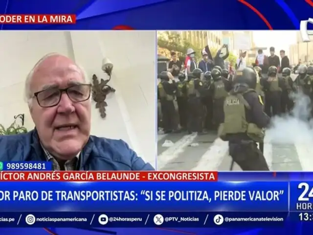 García Belaúnde ante próximo paro nacional de transportistas: "Si se politiza, pierde valor"