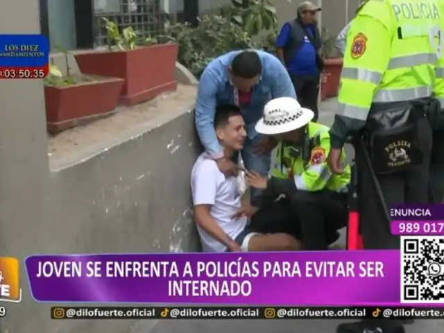 Cercado de Lima: Joven se tira al suelo para evitar ser internado en centro de rehabilitación