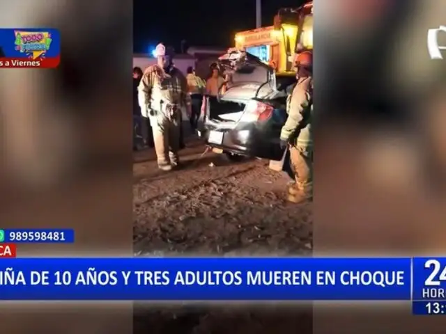 Trágico accidente en Ica deja cuatro muertos y un herido