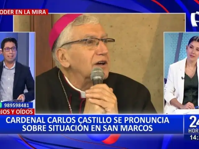 Cardenal de Lima se pronuncia por situación en UNMSM