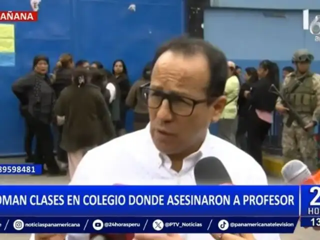 Ate: Retoman clases presenciales en colegio donde asesinaron a profesor