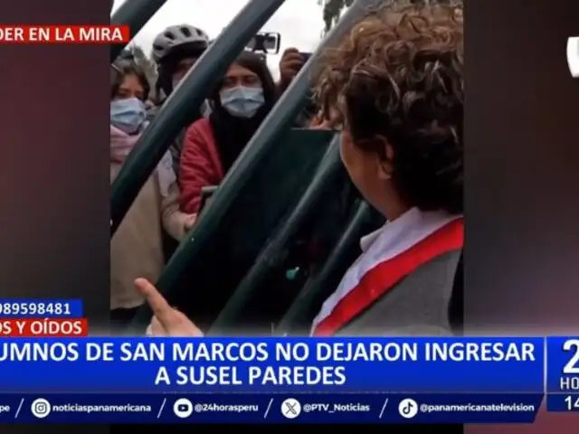 Universitarios no dejaron ingresar a Susel Paredes durante toma de San Marcos