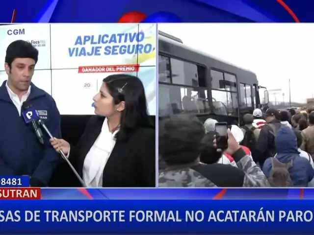 Sutran: empresas de transporte formal no acatarán paro y continuarán operando