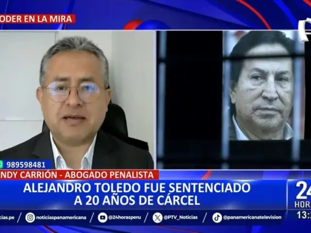 Andy Carrión: "El proceso de apelación de Alejandro Toledo podría resolverse en dos meses"