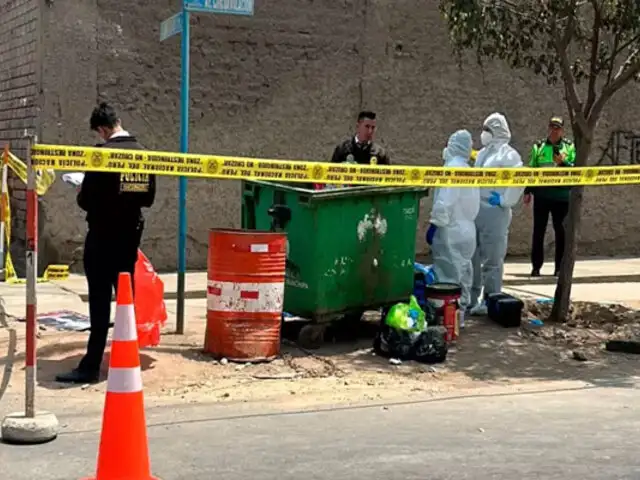 Lurigancho-Chosica: encuentran restos humanos calcinados al interior de un tacho de basura